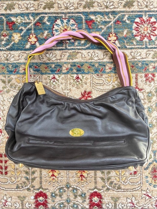 Christine price Handbags - Christine Price black leather shoulder bag with gold hardware